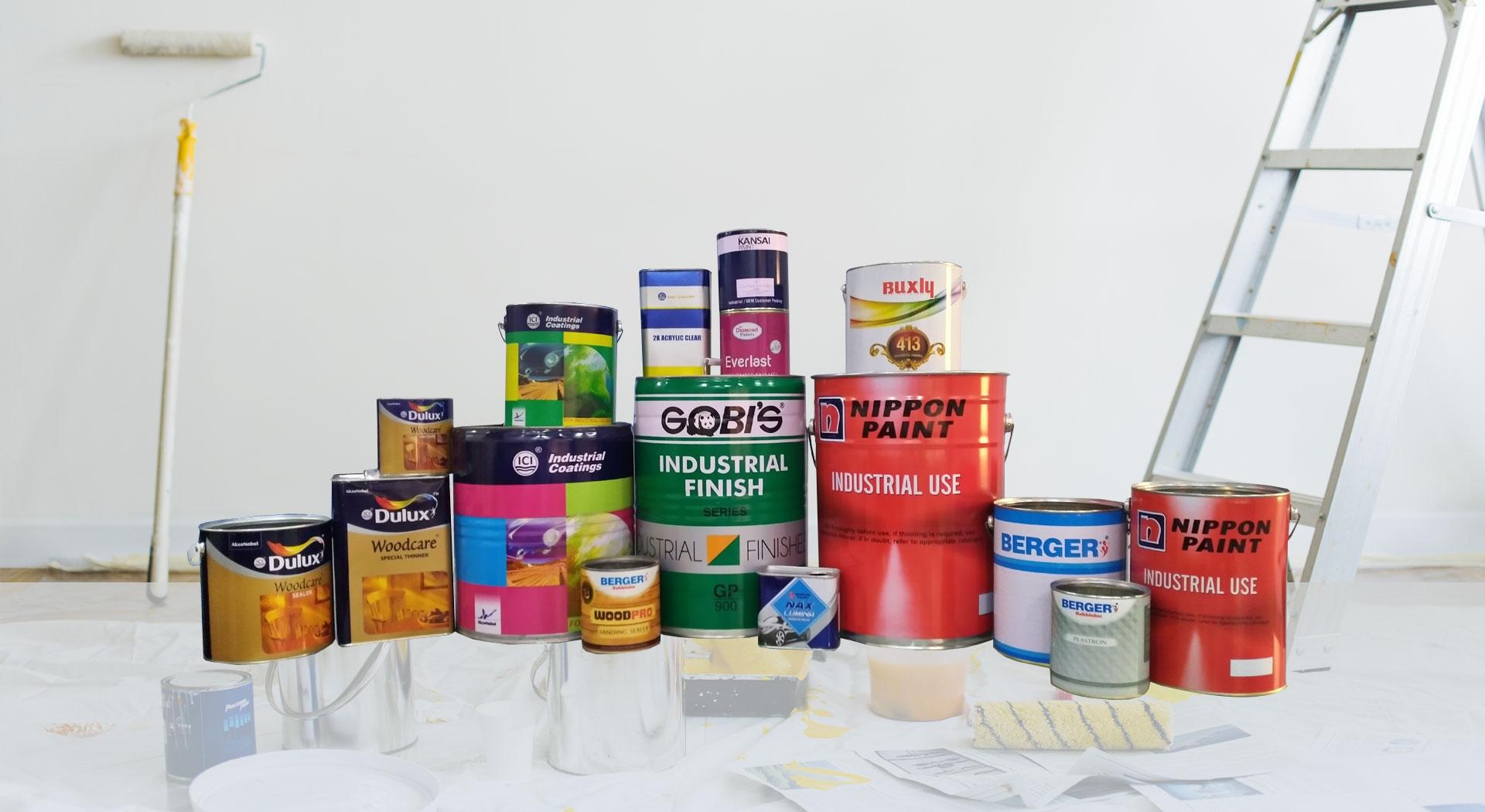 Paint cans collection